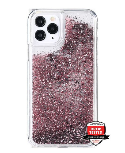 Xquisite Glitterfall for iPhone 12/12 Pro - Pink