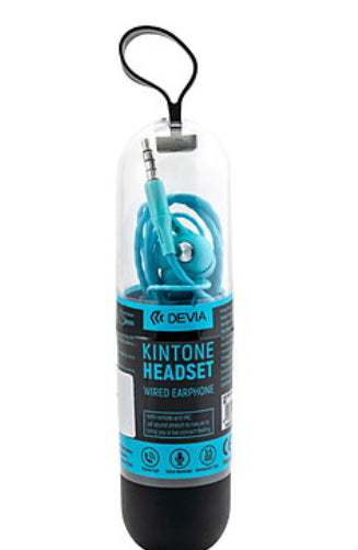 Kintone Headset Wired Earphone Blue