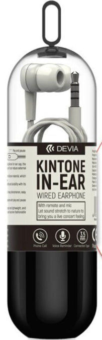 Kintone Headset Wired Earphone White