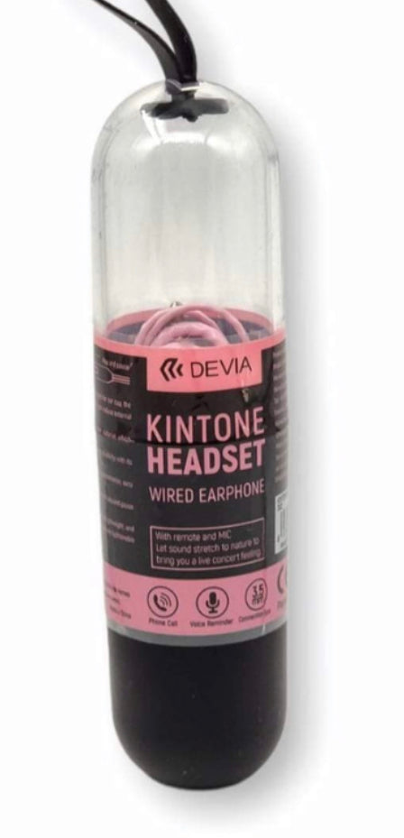 Kintone Headset Wired Earphone Pink