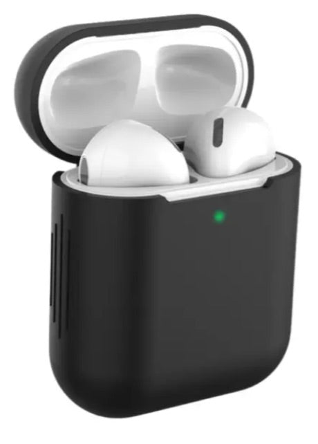 AirPods with loophole Silicone Case Black