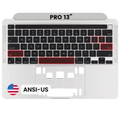Top Case with Keyboard (ANSI US) For MacBook Pro 13" A2338 (2020) (Silver)