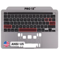 Top Case with Keyboard (ANSI US) For MacBook Pro 13" A2338 (2020) (Space Gray)