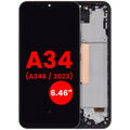 OLED Assembly With Frame For Samsung Galaxy A34 5G (A346 / 2023) (6.46") (Aftermarket Plus) (Graphite)