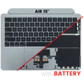 Top Case with Battery and Keyboard (ANSI US) For MacBook Air 13" A2681 (Used OEM Pull: Grade A) (Space Gray)