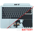 Top Case with Battery and Keyboard (ANSI US) For MacBook Air 13" A3240 (2025) (Used OEM Pull: Grade A) (Sky Blue)