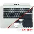 Top Case with Keyboard (ANSI US) For MacBook Air 15" A2941 (2023) (Used OEM Pull: Grade A) (Starlight)