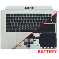 Top Case with Battery and Keyboard (ANSI US) For MacBook Air 15" A2941 (2023) (Used OEM Pull: Grade A) (Starlight)