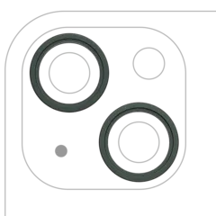 Back Camera Bezel Ring Only For iPhone 13 / 13 Mini (2 Piece Set) (Green) (10 Pack)