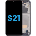 LCD Assembly With Frame (Without FingerPrint Sensor) For Samsung Galaxy S21 5G (Aftermarket: Incell) (Phantom Gray)