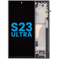 LCD Assembly With Frame (Without FingerPrint Sensor) For Samsung Galaxy S23 Ultra 5G (Aftermarket: Incell) (Phantom Black)