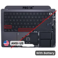 Top Case with Battery and Keyboard (ANSI US) For MacBook Pro 14" A3434 (2025) (Genuine OEM) (Space Black)