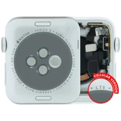 Housing Assembly Compatible For Watch Series 3 (42MM) (Used OEM Pull: Grade A) (Cellular Version) (Aluminum / Silver)