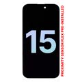 OLED Assembly With Proximity Sensor Flex Pre-Installed For iPhone 15 (Service Pack)