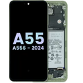 OLED Assembly With Frame For Samsung Galaxy A55 (A556 / 2024) (Service Pack) (Lemon)