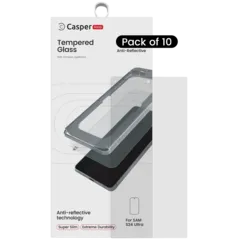 Casper Snap Tempered Glass Compatible For Samsung Galaxy S24 Ultra 5G (10 Pack) (AR Clear)
