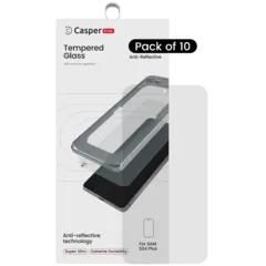Casper Snap Tempered Glass For Samsung Galaxy S24 Plus 5G (10 Pack) (AR Clear)