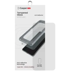 Casper Snap Tempered Glass For Samsung Galaxy S25 Plus 5G (Retail Pack) (AR Clear)
