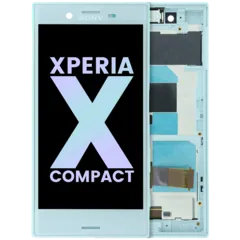 LCD Assembly With Frame For Sony Xperia X Compact (Genuine) (Blue)
