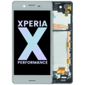LCD Assembly With Frame For Sony Xperia X Performance (Genuine) (White)