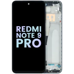LCD Assembly With Frame Compatible For Xiaomi Redmi Note 9 Pro (Genuine) (Gray)