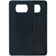 Back Cover Glass Without Camera Lens For Xiaomi Poco X3 (Genuine) (Black)