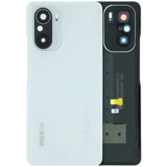 Back Cover Glass With Camera Lens For Xiaomi Poco F3 (Genuine) (White)