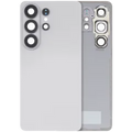 Back Cover Glass With Camera Lens For Samsung Galaxy S26 Ultra (Aftermarket Plus) (White)