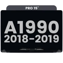 Complete LCD Display Assembly For MacBook Pro 15" A1990 (2018-2019) (Used OEM Pull: Grade C) (Space Gray)