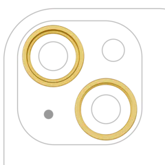 Back Camera Bezel Ring Only For iPhone 14 / 14 Plus (2 Piece Set) (Yellow)