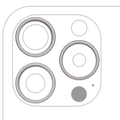 Back Camera Bezel Ring Only For iPhone 15 Pro Max (3 Piece Set) (White Titanium) (10 Pack)