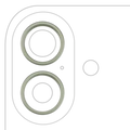 Back Camera Bezel Ring Only For iPhone 17 (2 Piece Set) (Sage) (10 Pack)