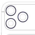 Back Camera Bezel Ring Only For iPhone 17 Pro / 17 Pro Max (3 Piece Set) (Deep Blue) (10 Pack)