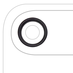Back Camera Bezel Ring Only For iPhone Air (Space Black) (10 Pack)