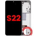 OLED Assembly With Frame For Samsung Galaxy S22 5G (US & International) (Aftermarket Plus) (White)