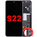 OLED Assembly With Frame For Samsung Galaxy S22 5G (US & International) (Aftermarket Plus) (Phantom Black)