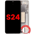 OLED Assembly With Frame For Samsung Galaxy S24 5G (US & International Version) (Aftermarket Plus) (Amber Yellow)