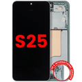 OLED Assembly With Frame For Samsung Galaxy S25 5G (US & International) (Aftermarket Plus) (Mint)
