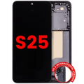 OLED Assembly With Frame For Samsung Galaxy S25 5G (US & International) (Aftermarket Plus) (Blue Black)
