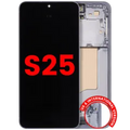 OLED Assembly With Frame For Samsung Galaxy S25 5G (US & International) (Aftermarket Plus) (Icy Blue)