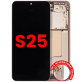 OLED Assembly With Frame For Samsung Galaxy S25 5G (US & International) (Aftermarket Plus) (Pink Gold)