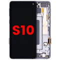 OLED Assembly With Frame For Samsung Galaxy S10 (Aftermarket Plus) (Prism / Ceramic Black)