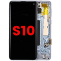 OLED Assembly With Frame For Samsung Galaxy S10 (Aftermarket Plus) (Prism Blue)