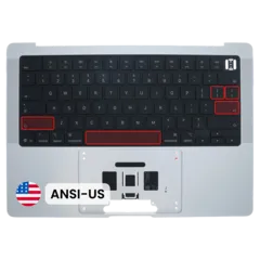 Top Case with Keyboard (ANSI US) For MacBook Pro 14" A3438 (2026) (Genuine OEM) (Silver)