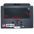 Top Case with Keyboard (ANSI US) For MacBook Pro 16" A3428 / A3429 (2026) (Genuine OEM) (Space Black)