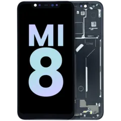 OLED Assembly With Frame for Xiaomi Mi 8 (Service Pack) (Black)