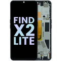 OLED Assembly With Frame for Oppo Find X2 Lite (2020) (Service Pack) (Moonlight Black)