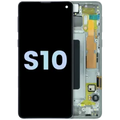 OLED Assembly With Frame for Samsung Galaxy S10 (Service Pack) (Prism Silver)