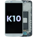 LCD Assembly With Frame For LG K10 (Genuine OEM) (White)
