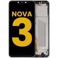 LCD Assembly With Frame For Huawei Nova 3 (2018) (Refurbished) (Black)
